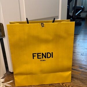 Fendi Bold Yellow Shopping Bag